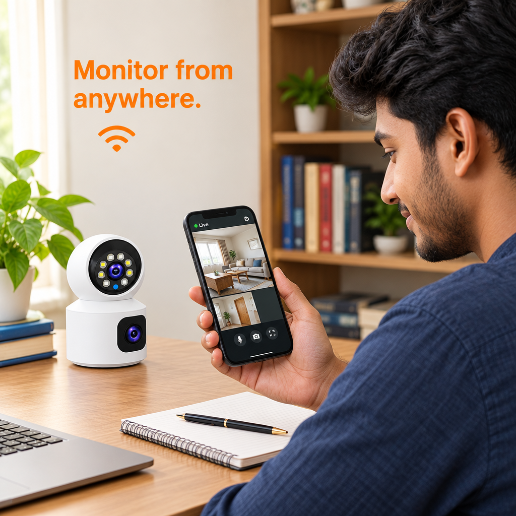 Camera monitoring lifestyle image