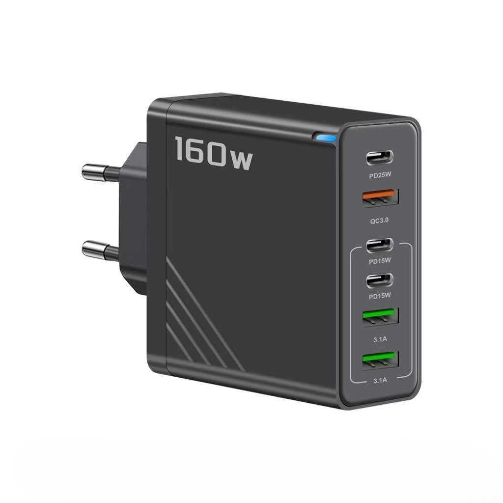 160W 6-Port Multi Fast Charging Adapter