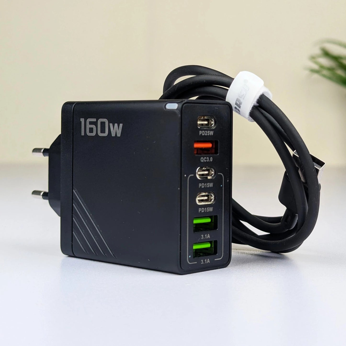 160W 6-Port Multi Fast Charging Adapter