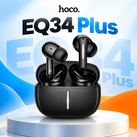 Hoco EQ34 Plus ANC+ENC TWS Earbuds – Bluetooth 5.4 Wireless Earphones with App Control