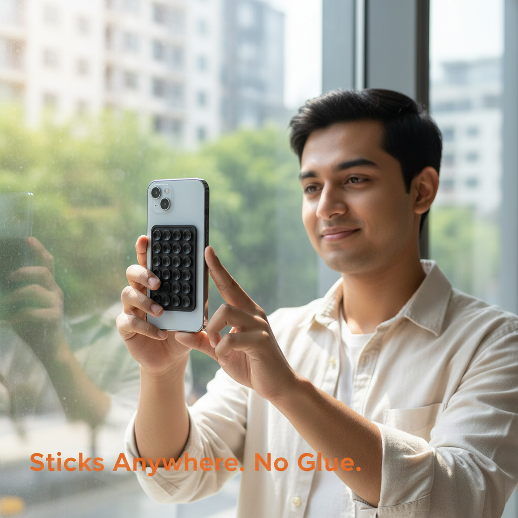 JCD Suction Pad Lifestyle - Sticks Anywhere