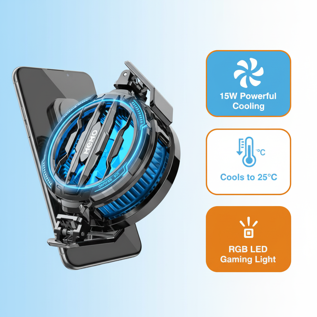 MEMO CX-07 Key Features - 15W RGB Cooling