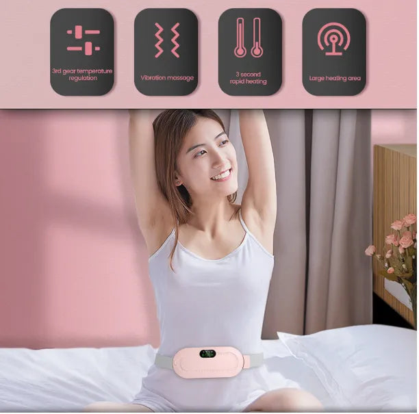 Period Pain Relief Heating Pad - Benefits Infographic