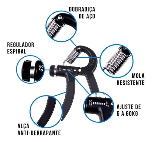 Adjustable Hand Grip Strengthener 5-60kg with Counter