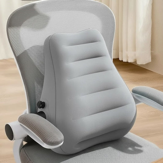 Inflatable Lumbar Back Support Cushion - Grey and Turquoise