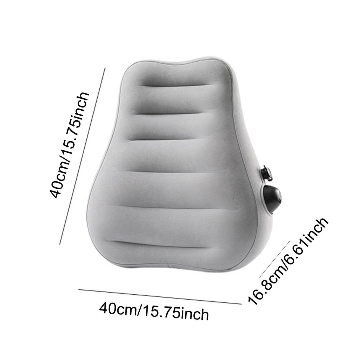Inflatable Lumbar Back Support Cushion - Size Dimensions 40x40x16.8cm