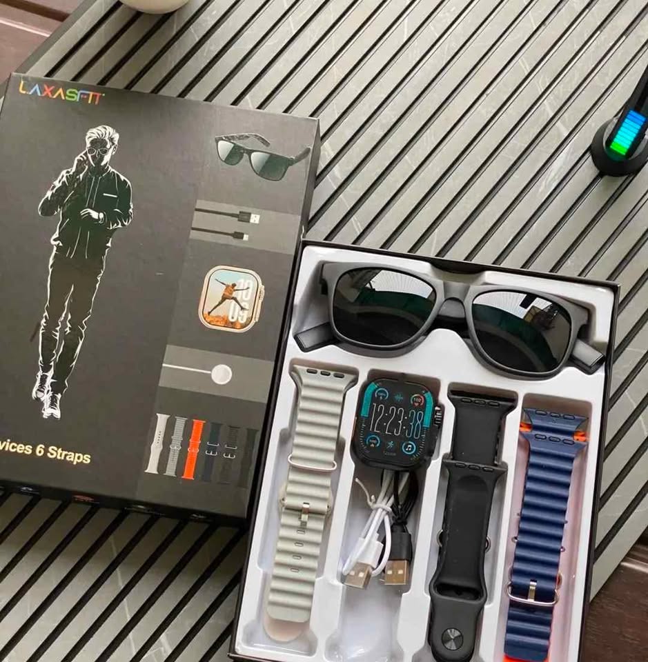 LAXASFIT Smartwatch Set 2 Devices 6 Straps