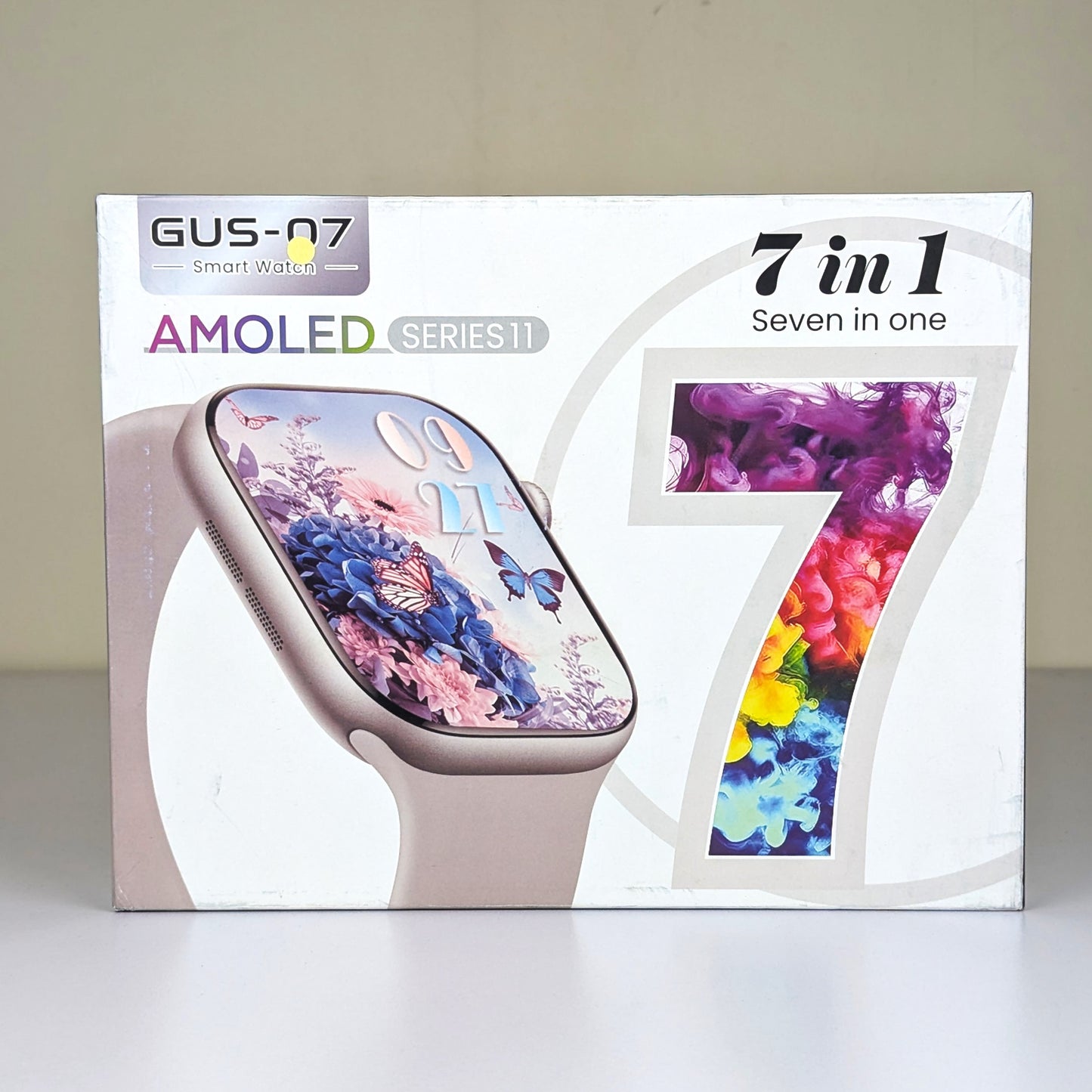 GUS-07 Series 11 AMOLED Smartwatch 7-Strap Combo