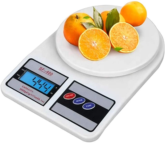 Digital Kitchen Scale SF-400 with Oranges on White Background