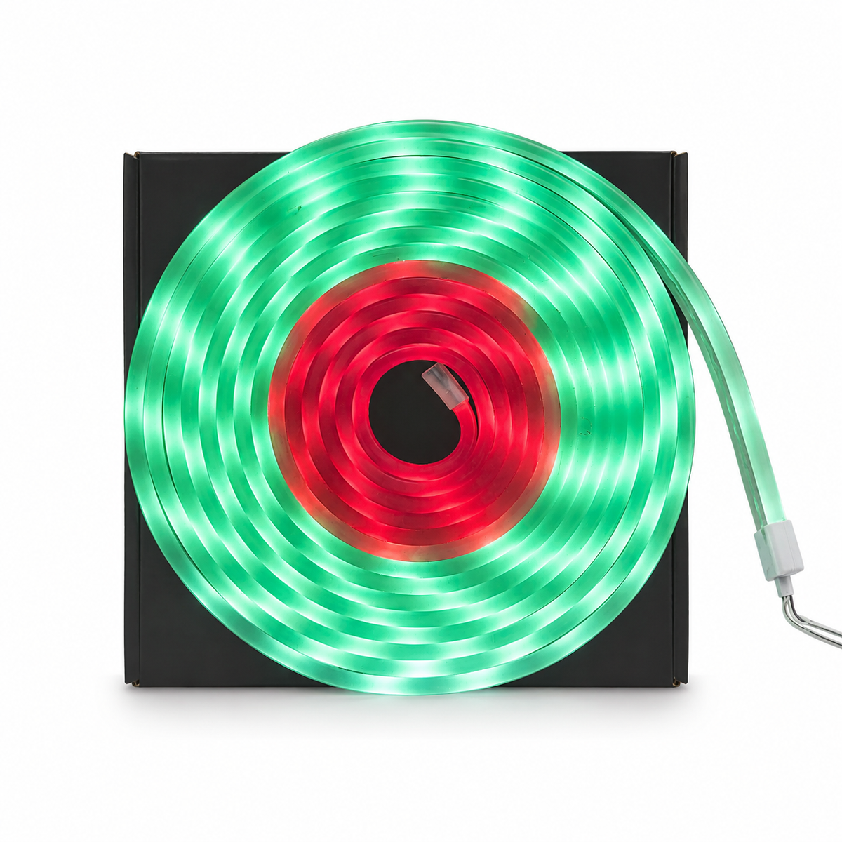 LED Neon RGB Magic - Green Glow Coiled on White