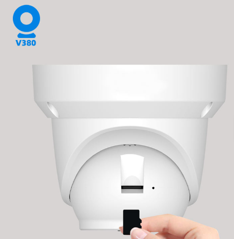 V380 Q1 white dome camera side view