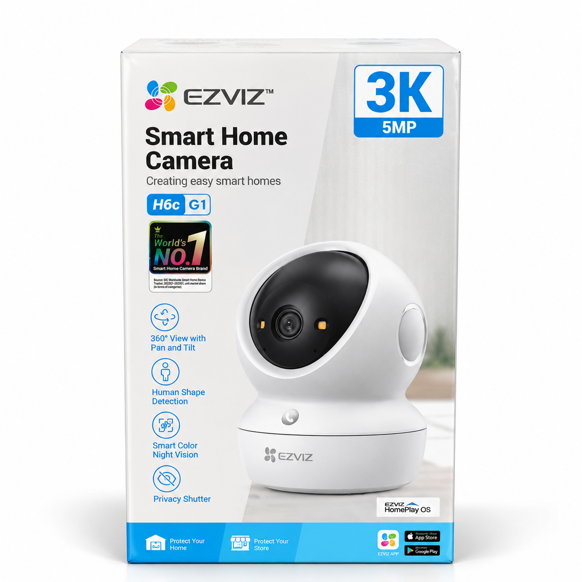 EZVIZ H6c G1 camera and phone feature graphic